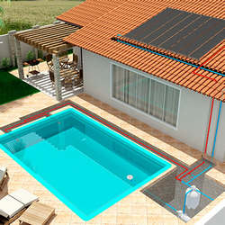Aquecedor solar para piscina de baixo custo