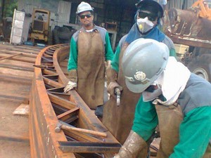 Estrutura metálica para galpão industrial