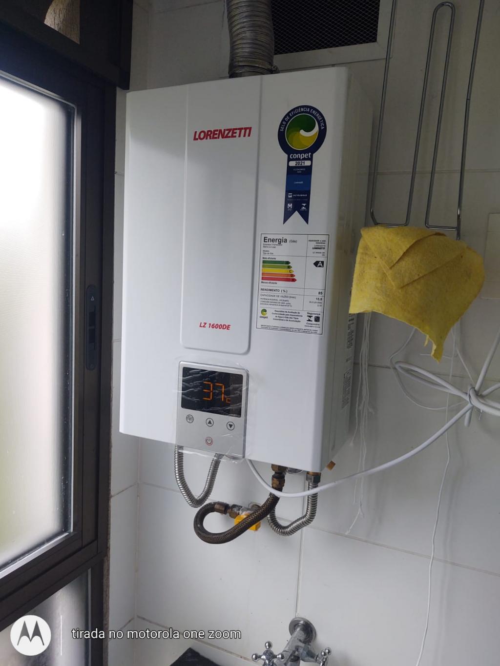 Instalação de aquecedor a gás Lorenzetti